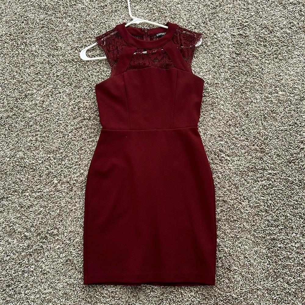 Express maroon dress